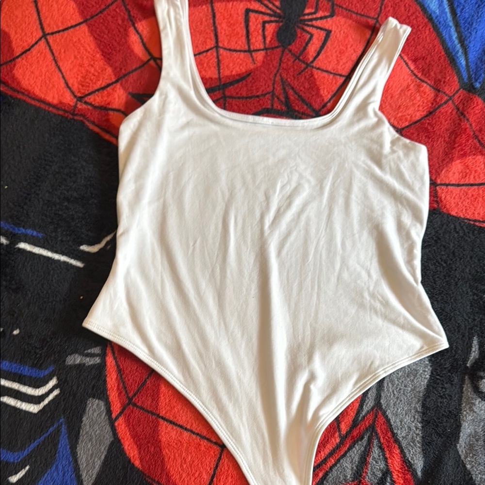 White Sleeveless Bodysuit